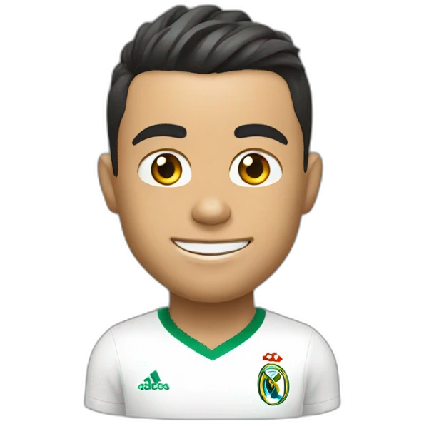 Moeda com a cara do Cristiano Ronaldo emoji