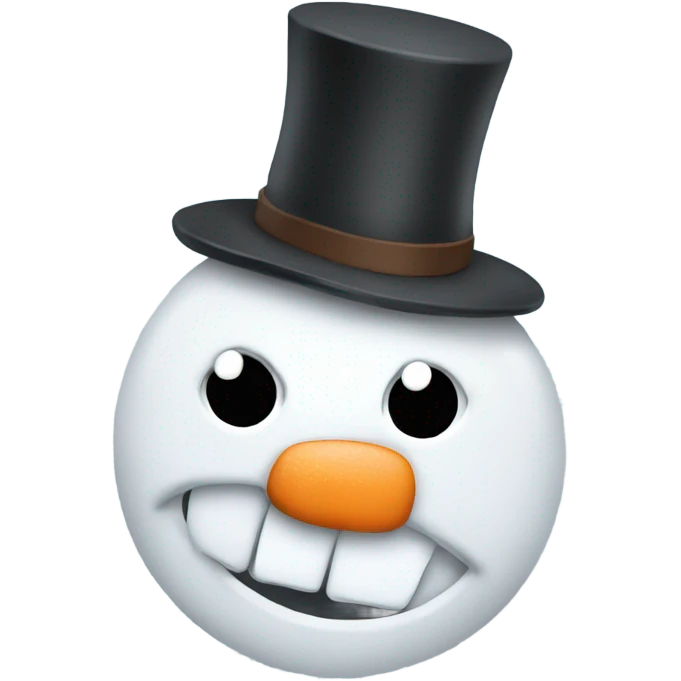 Drunken snowman emoji