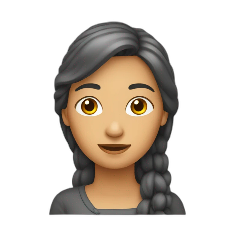 Une femme sur un obergine emoji