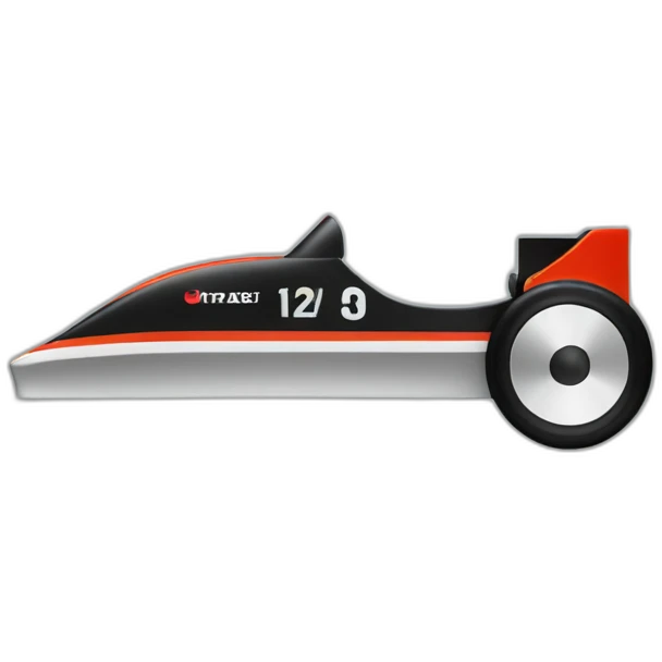 F1 car with a mustach emoji