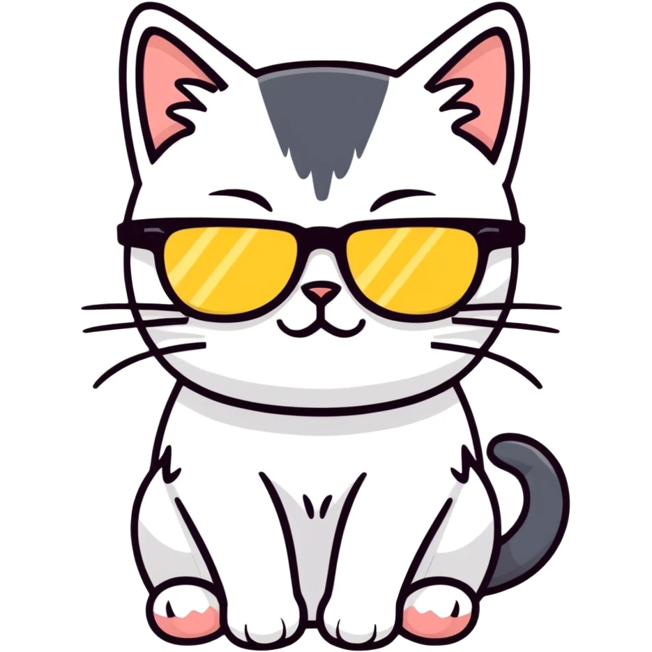 Cat with sunglasses emoji