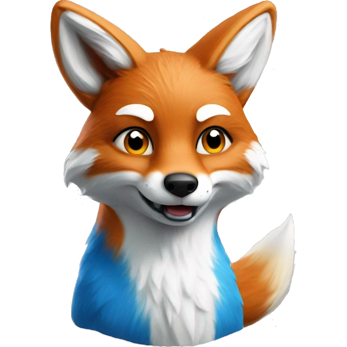 fox with blue/white fur they say hi emoji