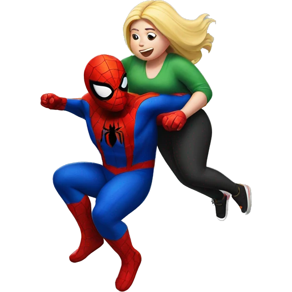 Spider-Man saving fat girl  emoji