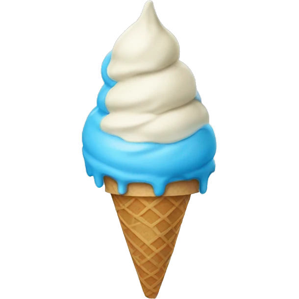 Blue  ice cream cone emoji
