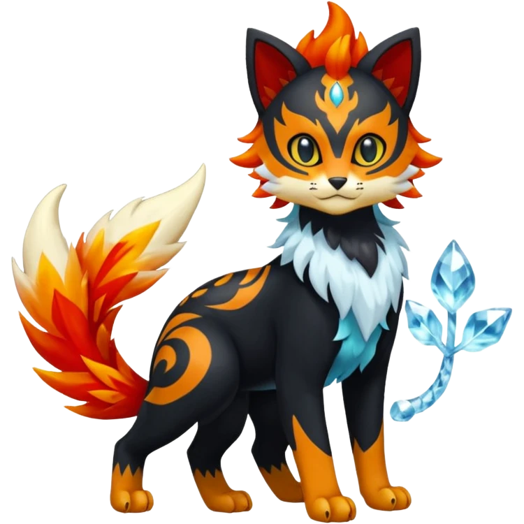 Liepard-Amaura-Litten-Sprigatito-Pokémon-fusion-creature (full body) emoji