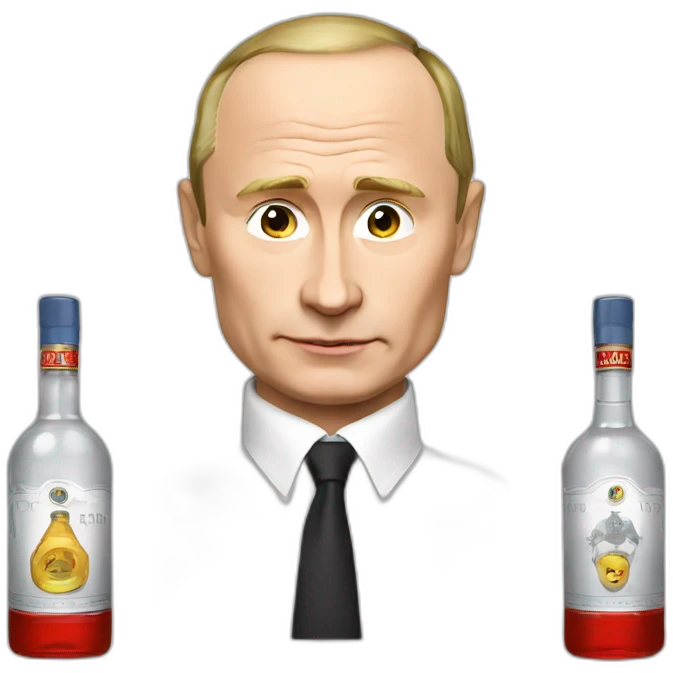 Putin and vodka emoji