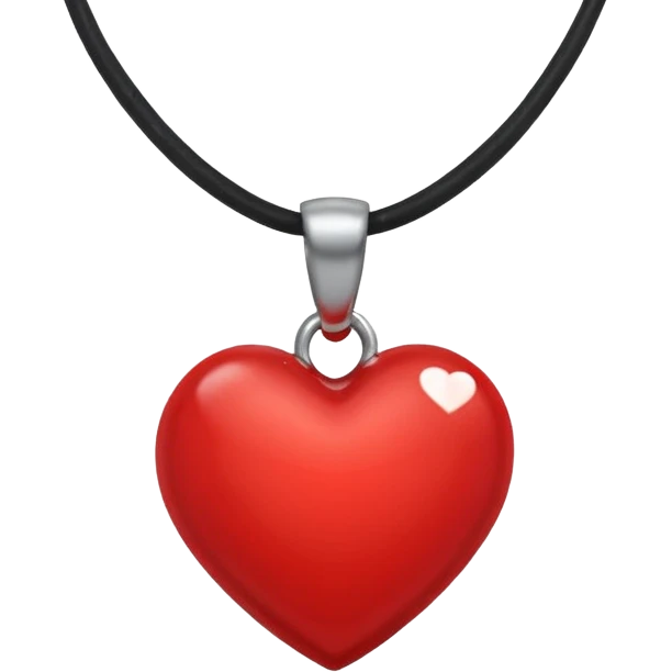 Heart charm – small red heart pendant emoji