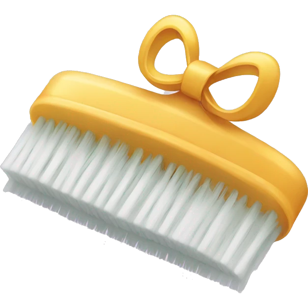 Hairbrush with a bow  emoji