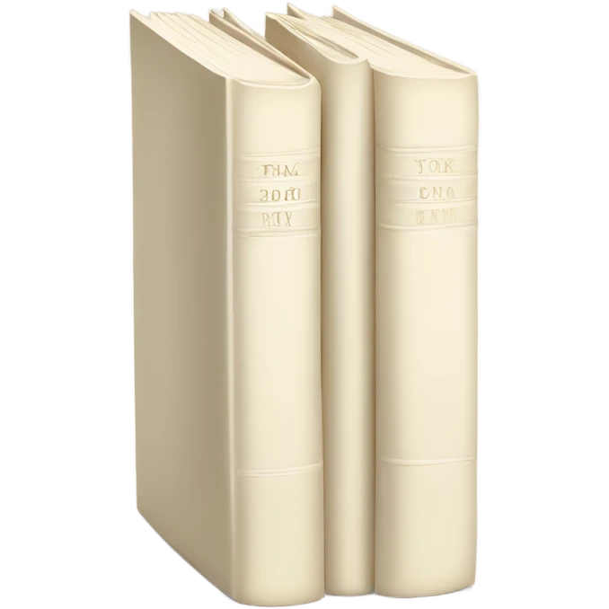 Ivory book stack white pages  emoji