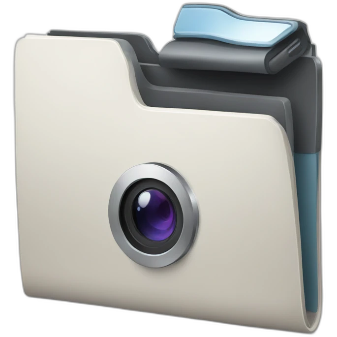 Folder with video camera emoji