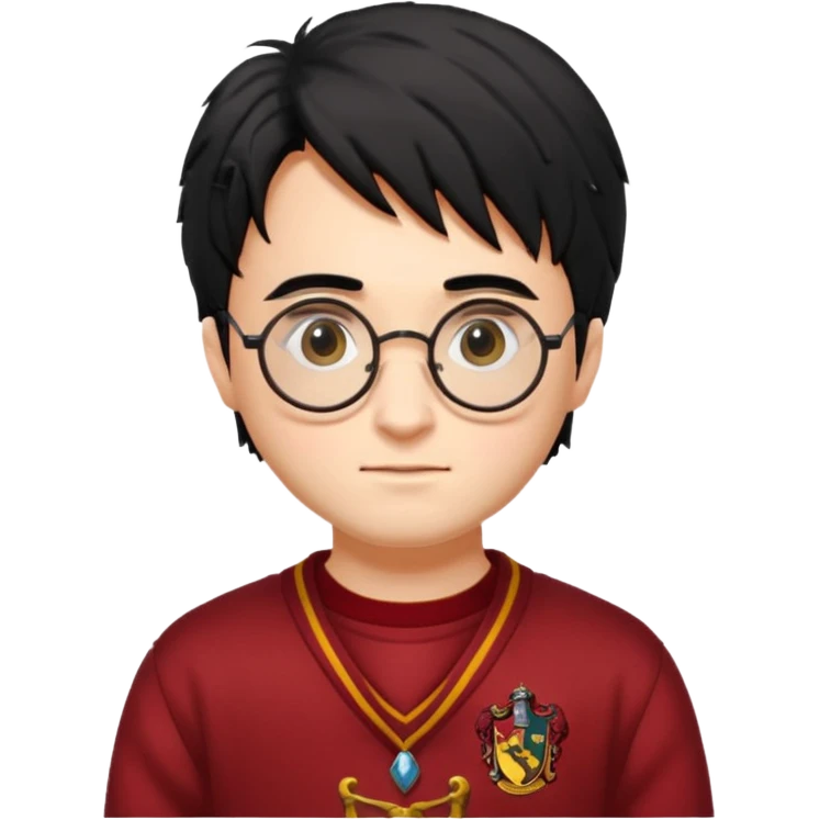 faça harry potter com  a blusa da grifinoria emoji