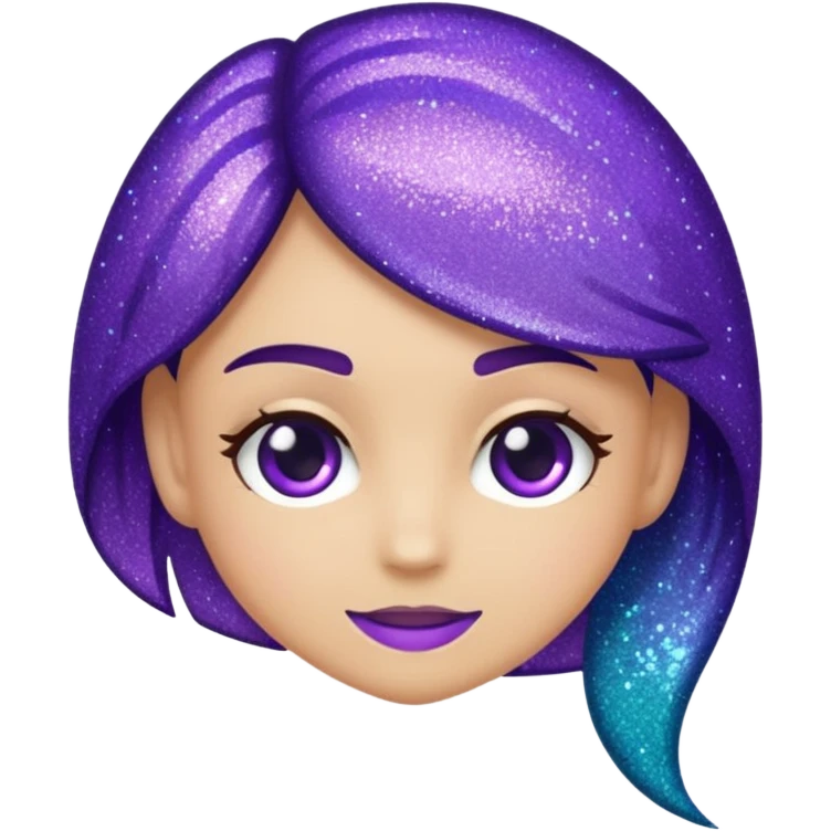 Glitter Roxo e Ciano Seta para direita emoji