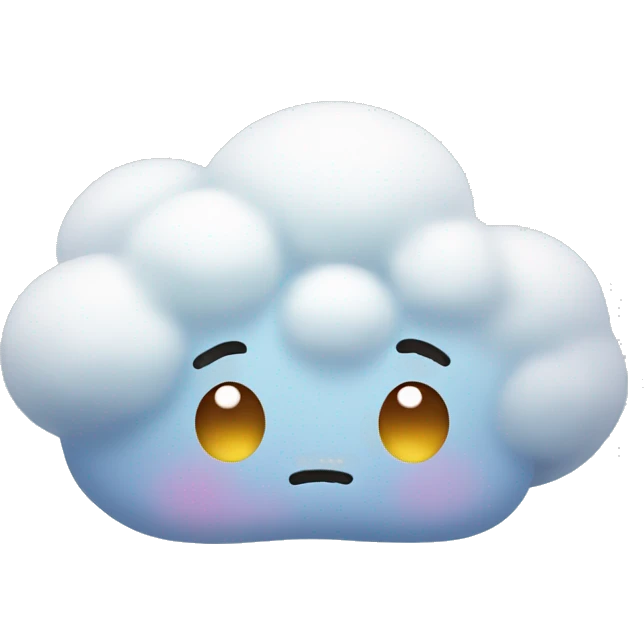sad cloud cute emoji