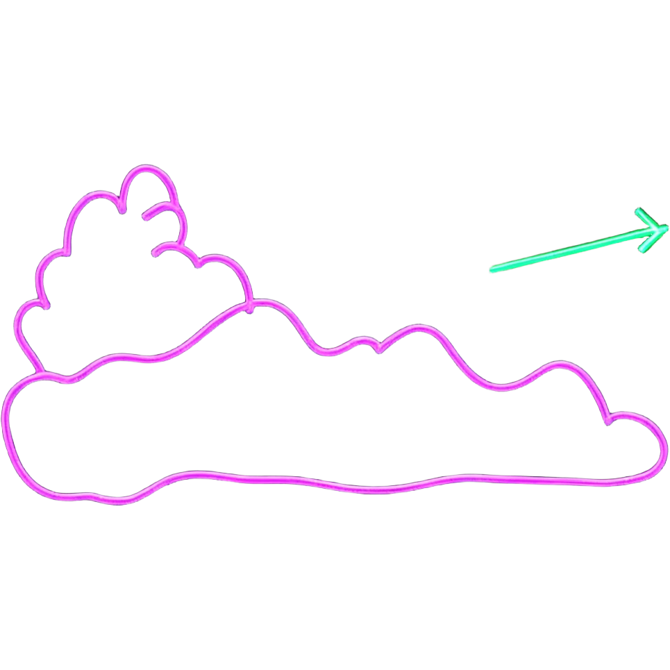 vibrant neon smoke trails emoji