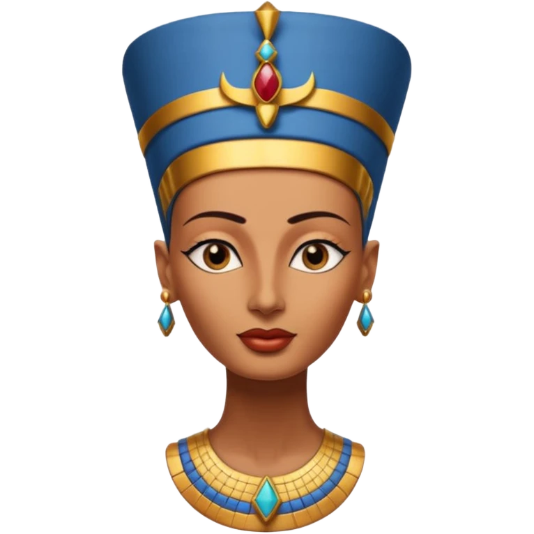 Bust of Nefertiti, only half emoji