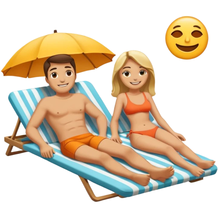 quiero que pongas ubna apreja tomando el sol y relajados emoji