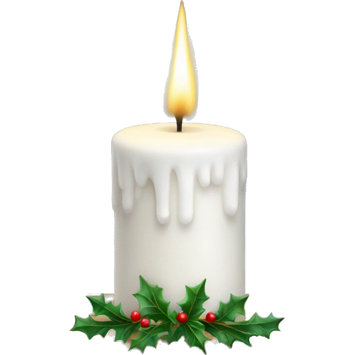 White candle christmas emoji