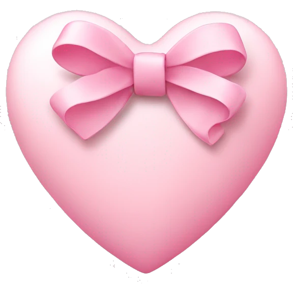 Light Pink heart with bow emoji