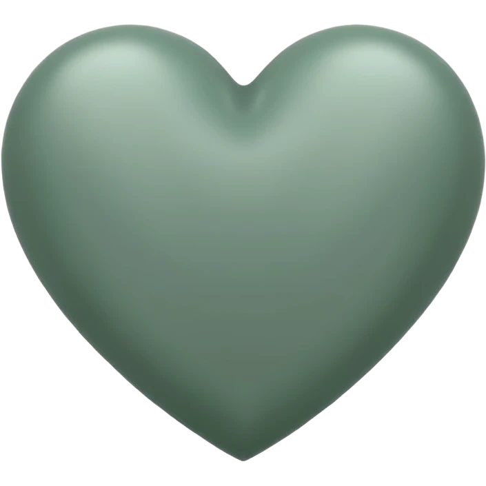 Grayish green color heart emoji
