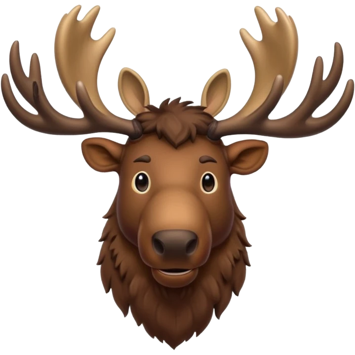 Moose head and body emoji