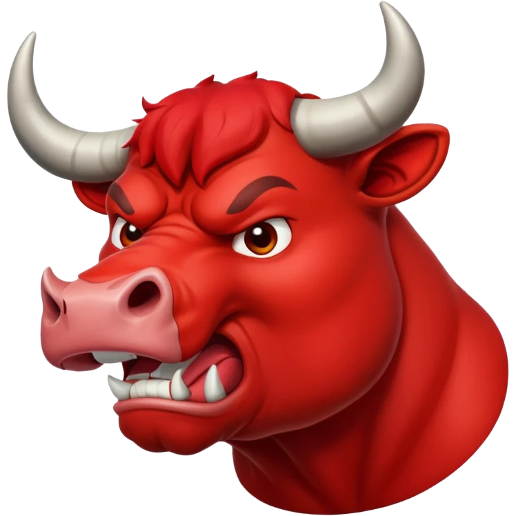 Angry bull emoji showing thumb down (DisLikes) emoji