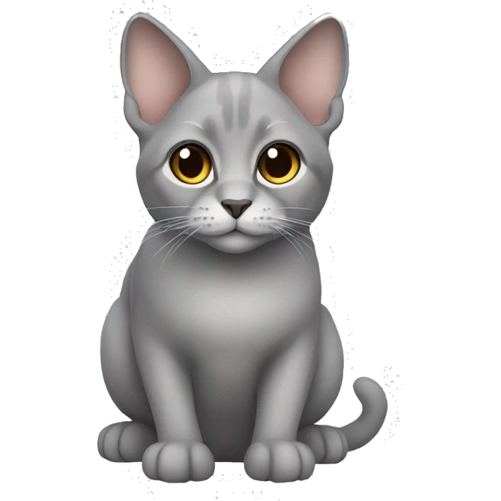 Gray lop-eared cat emoji