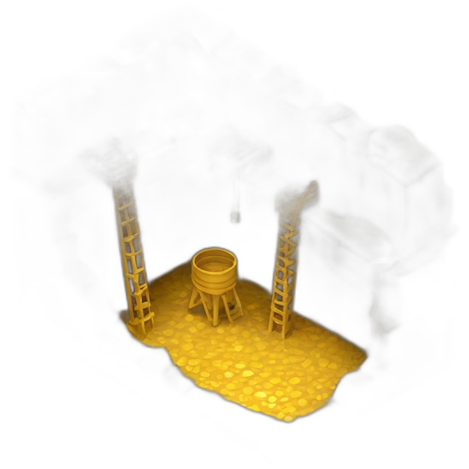 isometric mineshaft gold emoji