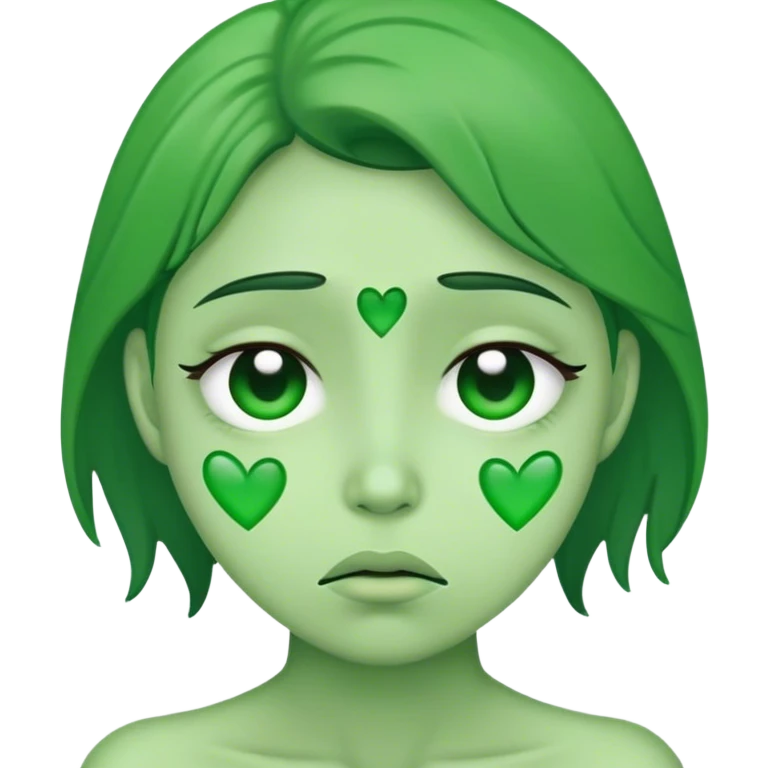 Matcha green heart break emoji