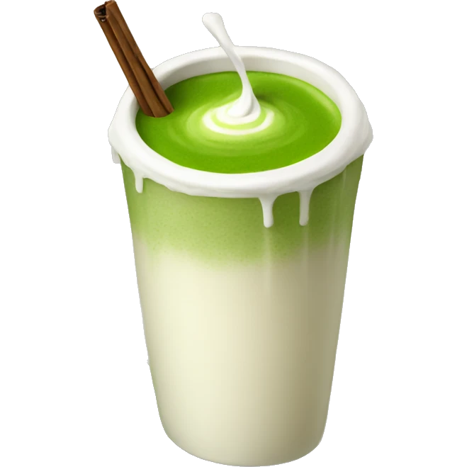 Realistic Matcha latte  emoji