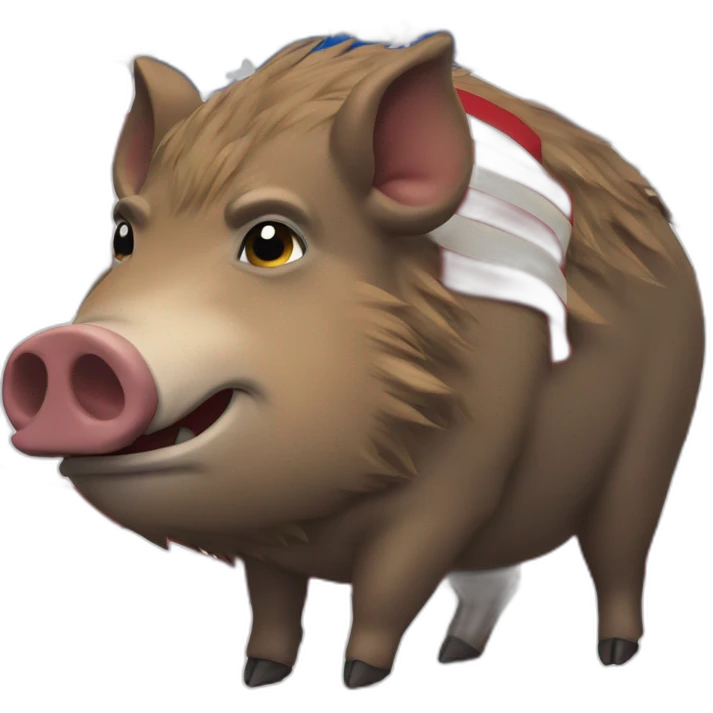 Boar with American Flag emoji