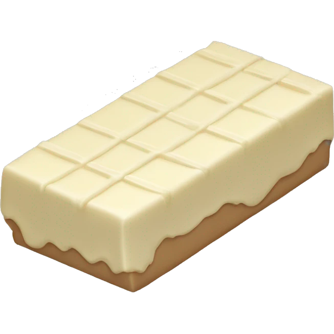 White chocolate bar  emoji