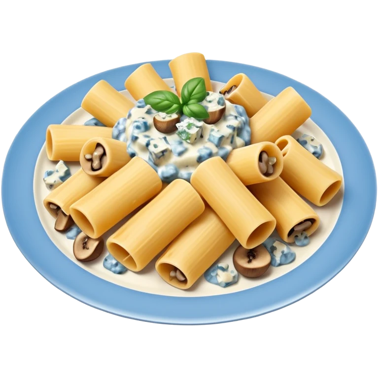 rigatoni mushrooms with blue cheese sauce emoji