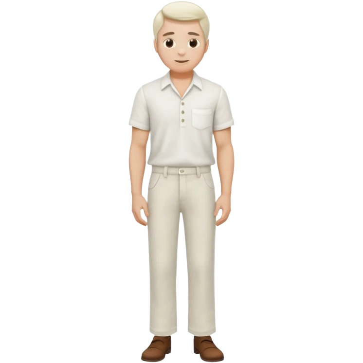 linen white long pants male emoji