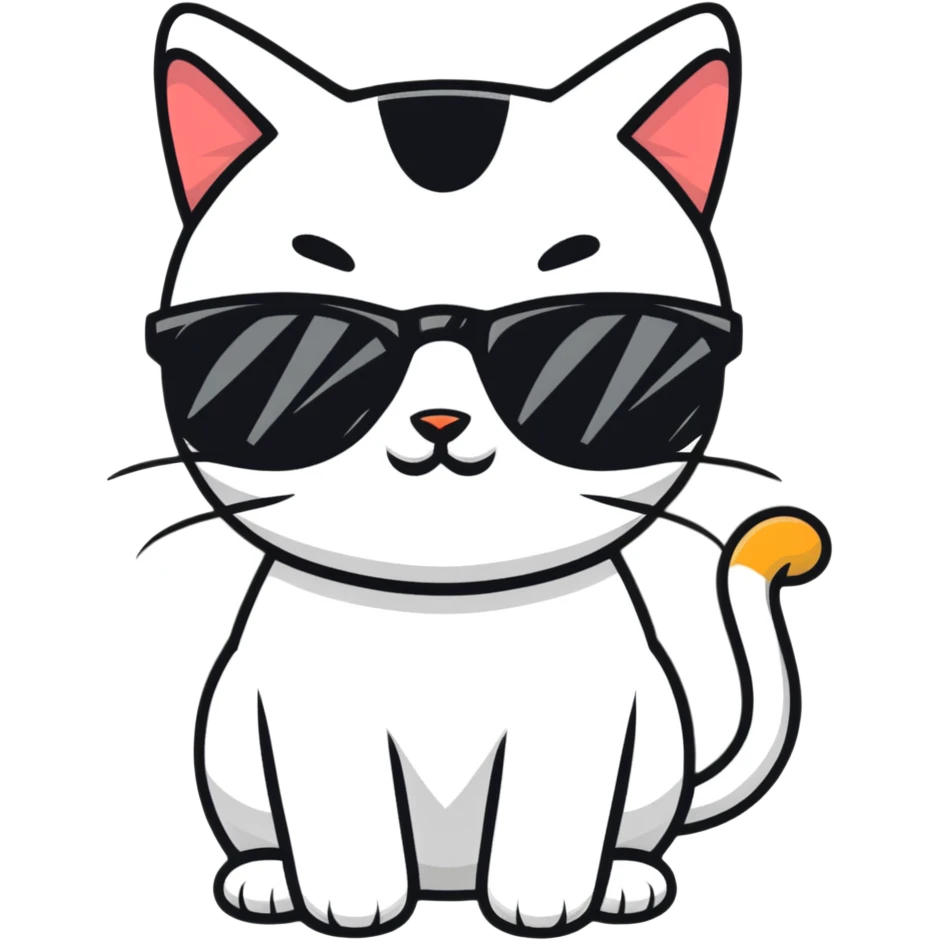 Cat with sunglasses emoji
