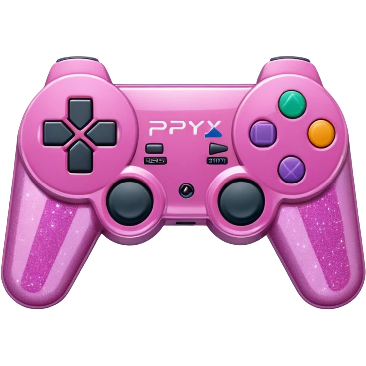 glittery pink 90s retro playstation console emoji