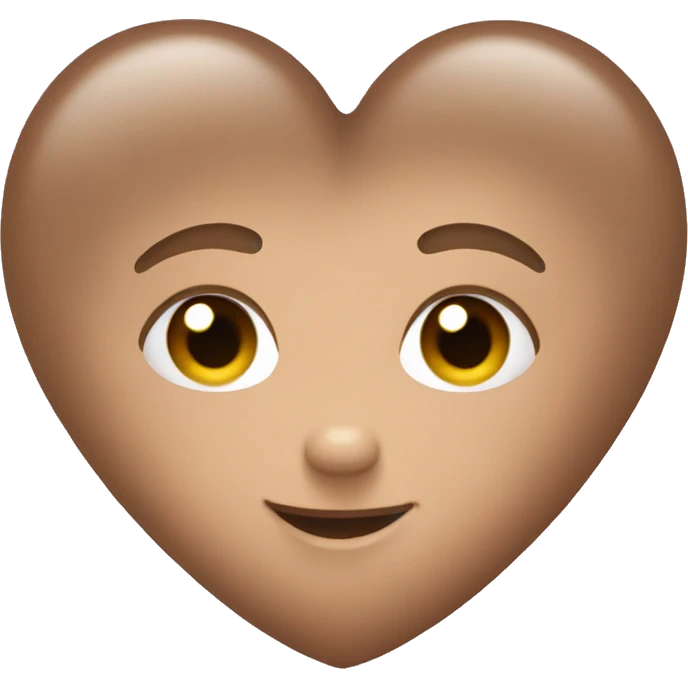 pastel brown heart emoji