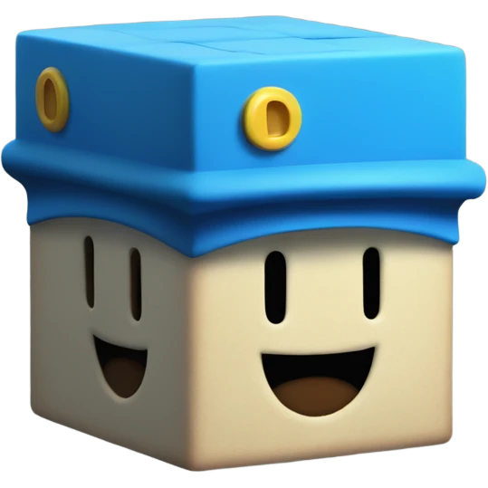 Blue mario question block  emoji