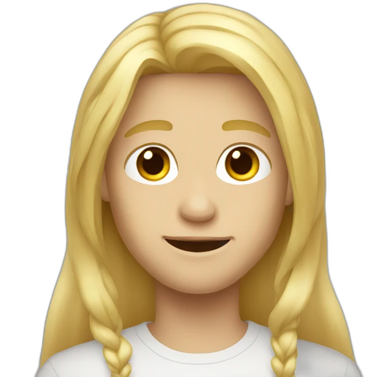 Blonde long hair boy emoji