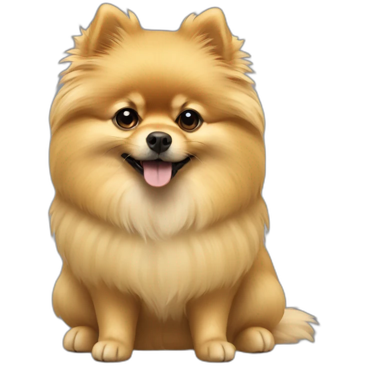 yellow shor haired pomeranian emoji