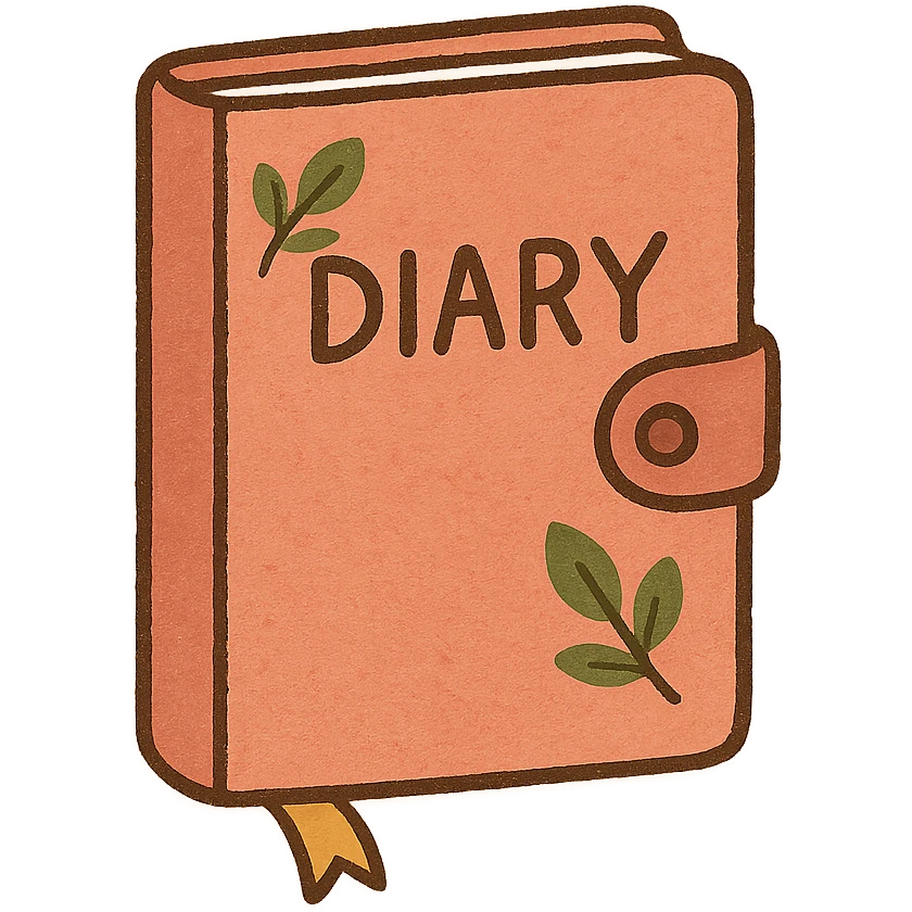 a pink diary emoji