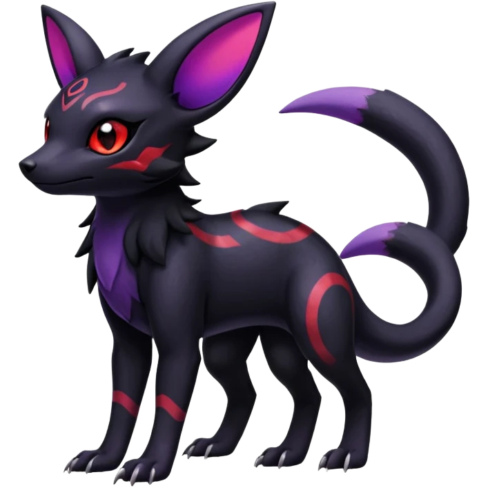 Salandit-Umbreon-Fakémon-hybrid-creature (full body)  emoji