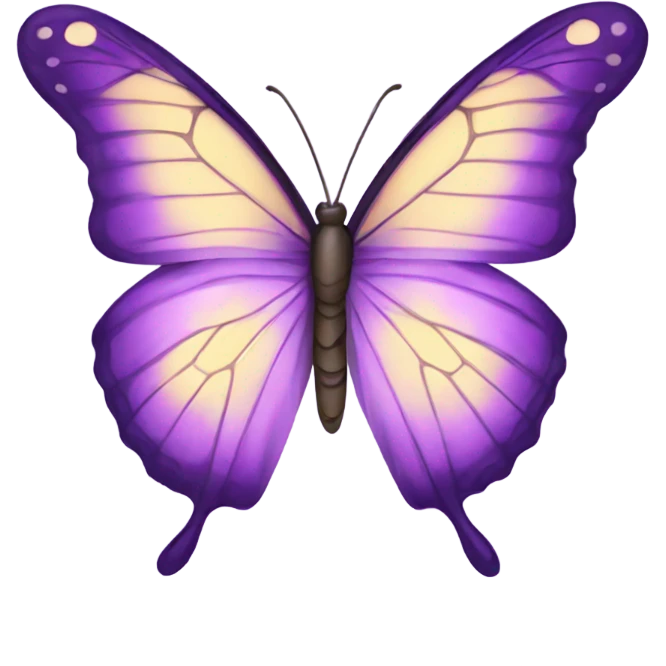 Purple tilted butterfly emoji