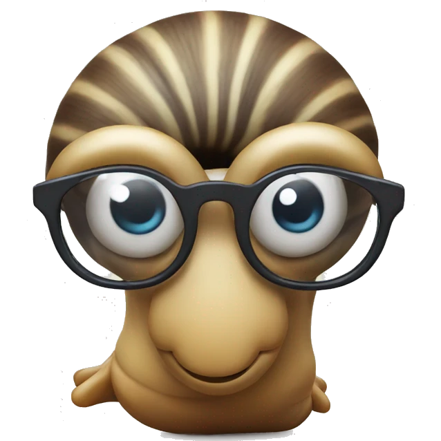Snail with glasses  emoji