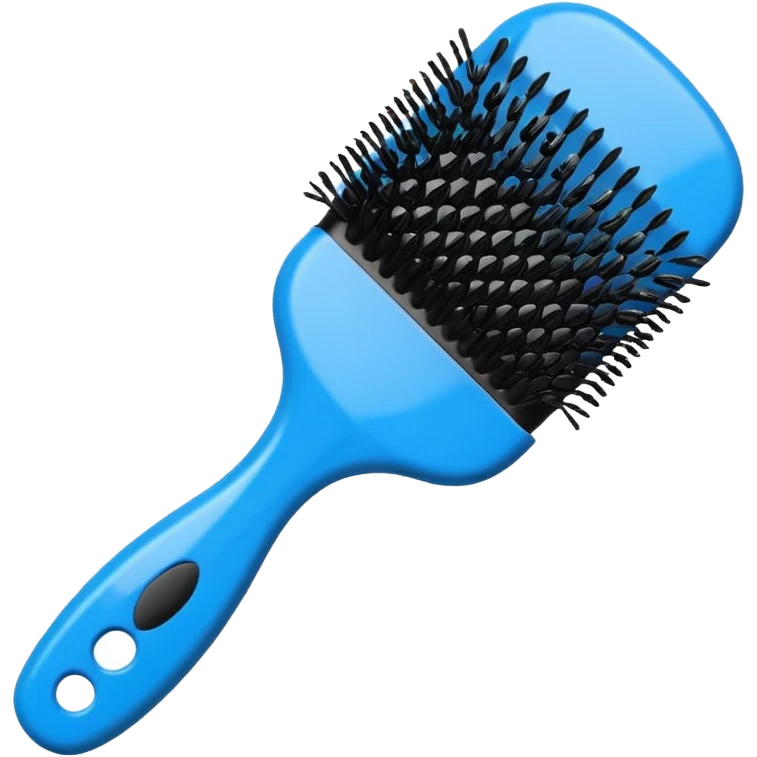 blue hairbrush with bristles emoji