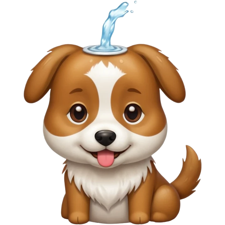 Dog drinking emoji