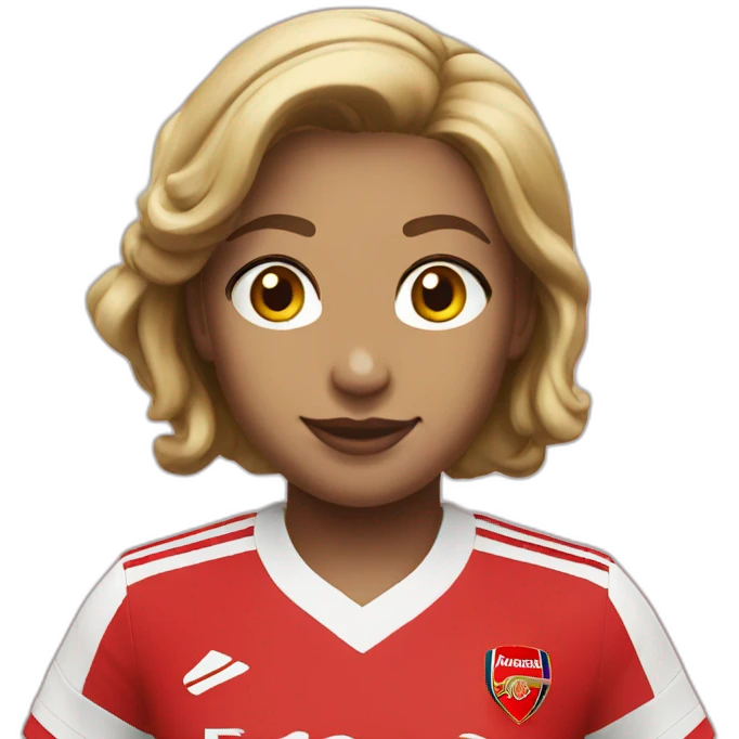 Arsenal women home kit emoji