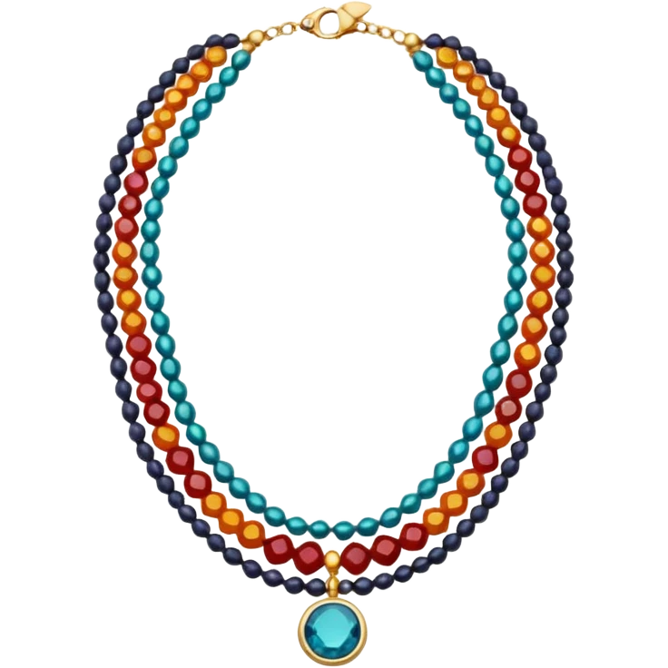 multicolored necklace emoji