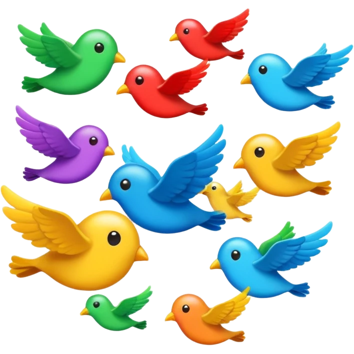 Create a realistic emoji of multiple languages flying around  emoji