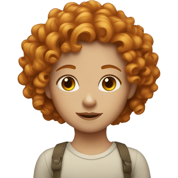 Ginger curly girl  emoji