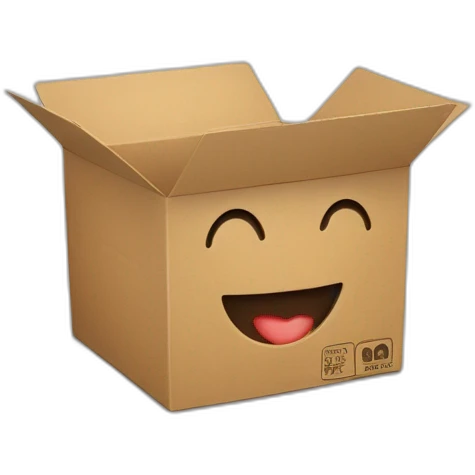 Un carnard dans une boite emoji